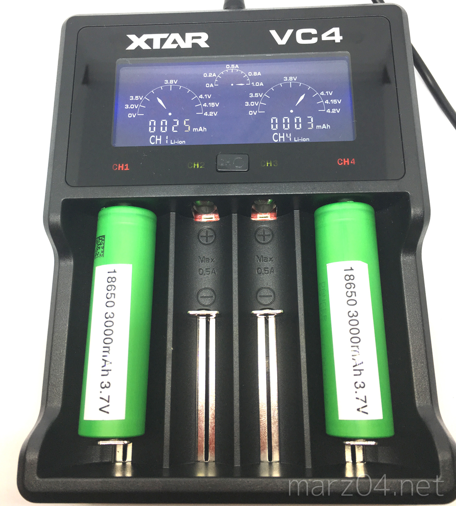【充電器】XTAR VC4購入 | 21700は充電できるのか