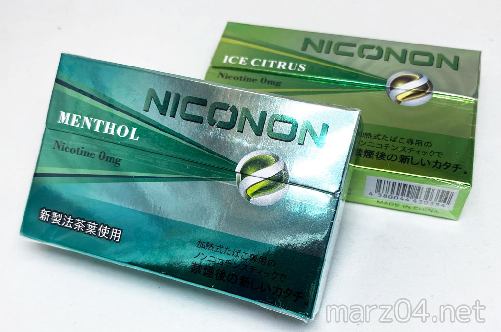 NICONON – メンソール/アイスシトラス レビュー｜iQOSで使える、ノンニコチンの茶葉スティック